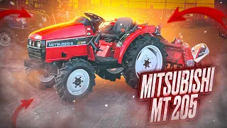 MITSUBISHI MT205 -японський мінітрактор з гідропідсилювачем та фрезою.