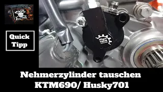 KTM690/Husqvarna701- Nehmerzylinder tauschen + Fehleranalyse ☝ #ktmnehmerzylinder