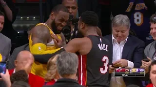 LeBron & Dwyane Wade Exchange Jerseys at the End of the Game - Final Game | Dec 10, 2018