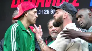 David Benavidez vs. Caleb Plant FULL INTENSE final press conference from Las Vegas