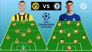 Head To Head Borrusia Dortmund vs Chelsea 4-3-3 vs 4-3-3 Formations UCL 2022/2023 ~ Squad Update