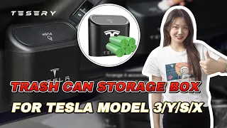 Tesla Model S/3/X/Y Accessories |  Trash Can Storage Box from Tesery.com