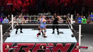 Randy Orton Vs Roman Reigns Vs Ryback - #1 Contender's Triple Threat Match WWE Raw 4/6/15