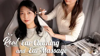 ASMR REAL Ear Cleaning & Massage👂sleepy, gentle, ticklish sound