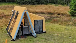 CAMPING IN OUR TINY HOUSE INFLATABLE TENT