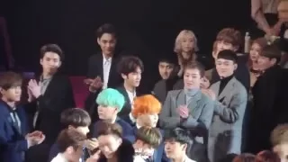 [160114] EXO, SHINee, Taeyeon, BTS etc. Reaction to iKON @ Seoul Music Awards 2016