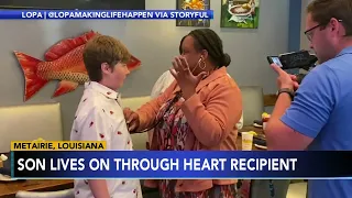 Mom hears late son's heartbeat in 14-year-old donor recipient's chest for 1st time