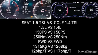 2021 SEAT LEON 1.5 TSI 150HP FR VS VW GOLF 1.4 TSI 150HP DSG ACCELERATION 0-200KM/H