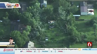 Aerial View Of Damage In Claremore, Okla., Morning After Tornado