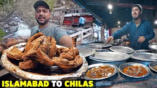 Islamabad Street Food, Travelling to Chilas | Dal Chawal, Karhai, Chapli Kabab | Pakistani Food