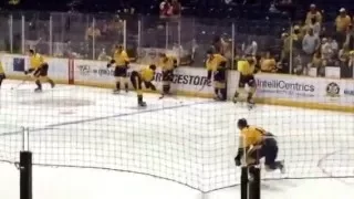 Nashville Predators vs. Philadelphia Flyers. Pregame Warm ups at Bridgestone Arena.