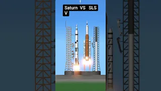 SFS Saturn V & SLS Launch comparison #shorts