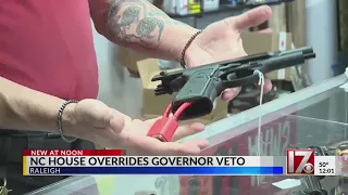NC House overrides Gov. Cooper’s veto on pistol permits; first veto override since 2018