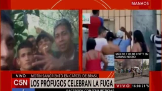C5N - Internacionales: Prófugos del motín de Brasil celebran su fuga