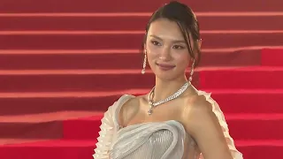 Nominees walk the red carpet before the 42nd Hong Kong Film Awards