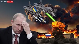 7 Minutes ago! 3 Ukrainian F-16 fighters destroy Russia's largest ammunition depot