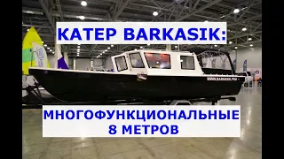 Катер Баркасик: 8 метров с каютой за 600 тысяч. Отличная мореходность, композиты и хороший ход.