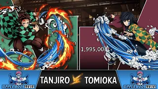 TANJIRO vs GIYU Power Levels🔥 (Demon Slayer Power Levels)