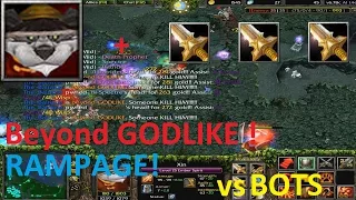 DotA - Ember Spirit Beyond GODLIKE vs Bots  (RAMPAGE)