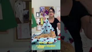Easy to sew fleece blanket—cat approved!