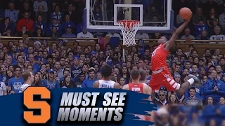 Syracuse Basketball: Tyler Roberson Nasty 1-Handed Alley-Oop Dunk at Duke