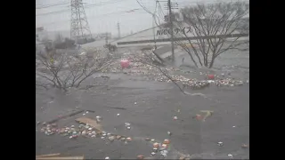 Tsunami At Riken Foods Factory, Tagajo City [Cam 2 | With Audio/Raw]