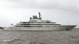 OPERA yacht | maiden voyage of the brand new LURSSEN superyacht on the river Weser in Germany | 4K