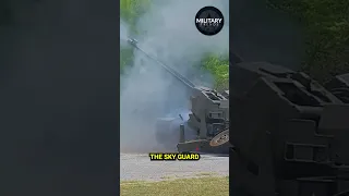 Twin Cannon Advanced Air Defense System: Oerlikon Skyguard  #shorts