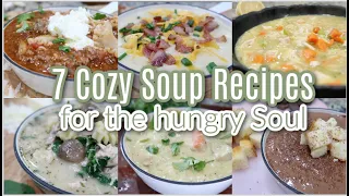 Somebody Get Me A Bowl! 7 Cozy Soup Recipes For The Soul! Macro Friendly Soup Cook With Me!