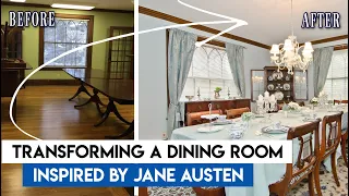 Decorating a Regency Era Dining Room Inspired by Jane Austen (Before & After | Using Thrifted Finds)