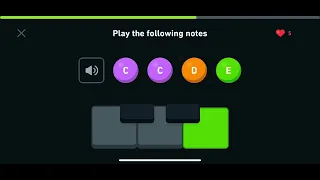 Music lesson on Duolingo