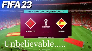 Spain vs Morocco | Round of 16 | FIFA World Cup Qatar 2022 | FIFA 23 | PS5 4k Gameplay