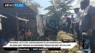 Informal settlers, nagpaunahan sa pagdemolish ng tirahan sa kakaibang pakulo ng SGC | iNews Pasig