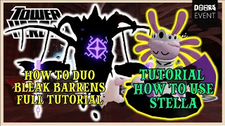 How to DUO Bleak Barrens Hard Mode Challenge in Roblox Tower Heroes + (Tips how to use Stella)