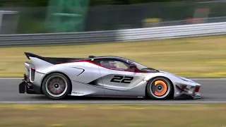 Ferrari F1, FXX-K Evo, 599XX Evo, FXX Brutal Downshifts & glowing brakes