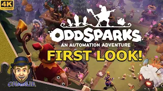 FACTORY AUTOMATION & RTS WITH CUTE WALKING STUMPS! -  Oddsparks Gameplay - First Look