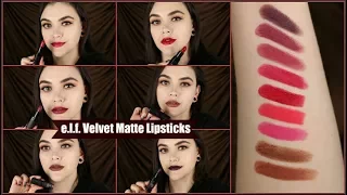 ELF VELVET MATTE LIPSTICKS REVIEW & SWATCHES! (ALL SHADES)