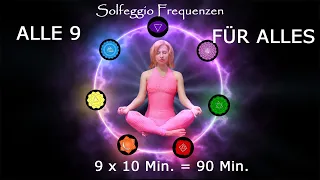 ALLE 9 SOLFEGGIO FREQUENZEN MEDITATIONS MUSIK | FÜR ALLES | RE-BIRTH | Erwache von 3D zu 5D