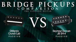 DiMarzio CRUNCH LAB vs Seymour Duncan JB SH-4 - Passive Bridge Guitar Pickup Comparison Tone Demo