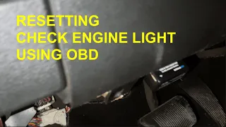 RESET CHECK ENGINE LIGHT USING OBD SCANNER