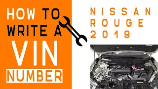 How To Write A Vin Number on 2019 Nissan Rouge Engine Computer