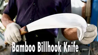 Blacksmith - Forging A Sharp BAMBOO BILLHOOK KNIFE For Farmer!