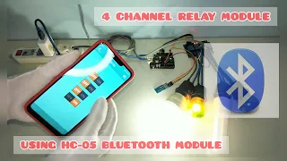 HC-05 Bluetooth module Arduino project with HC-05 tutorial 4 channel Relay Module Arduino Connection