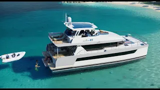 Two Oceans 555 Power Catamaran (Exterior) – For Sale by HMY Yachts.