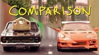 The Fast and the Furious - Final Race - Homemade with Toys (Comparison)