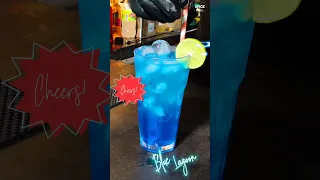 Easy Blue Lagoon Cocktail Recipe #shorts