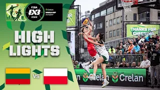 Lithuania v Poland | Women Quarter-Final | Highlights | Crelan FIBA 3x3 World Cup 2022