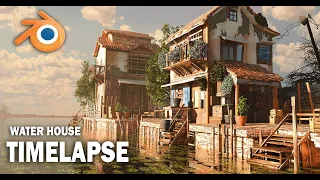 Water House - Blender 4.1 Timelapse