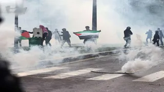 France: Tear gas fired at Protesters who defied the ban on pro-Palestinian demonstrations in Paris