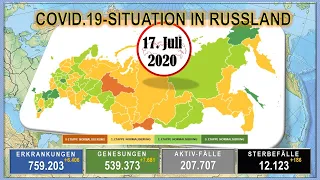 Corona Virus Situation in den Regionen der Russischen Föderation Stand 17  Juli 2020